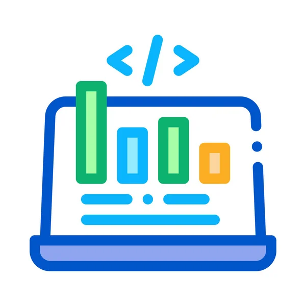 Bar chart ikon vektor vázlat illusztráció — Stock Vector