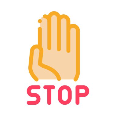 stop bullying icon vector outline illustration clipart