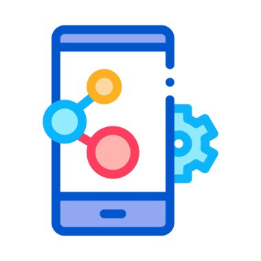 telefon ayarları simge vektör çizimi çizimi