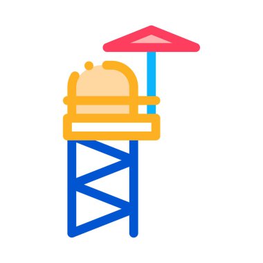 Kurtarma kulesi ikon vektör çizelgesi çizimi