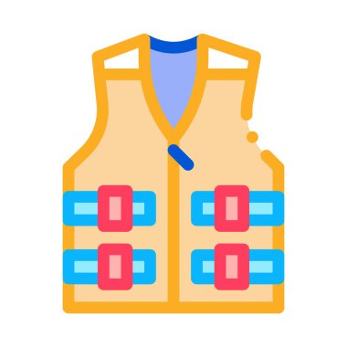 can yeleği simgesi vektör çizimi çizimi