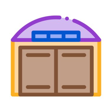 araba garajı simgesi vektör çizimi çizimi