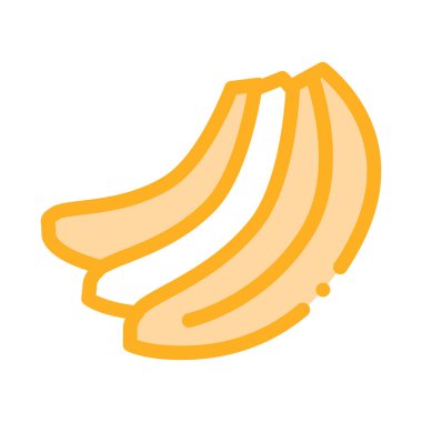 Bir grup muz ikonu vektör çizimi çizimi