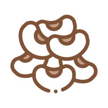 fasulye taneleri simgesi vektör çizimi