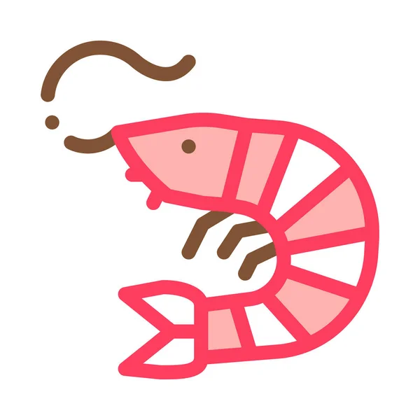 Shrimp Symbol Vektor Umriss Illustration — Stockvektor