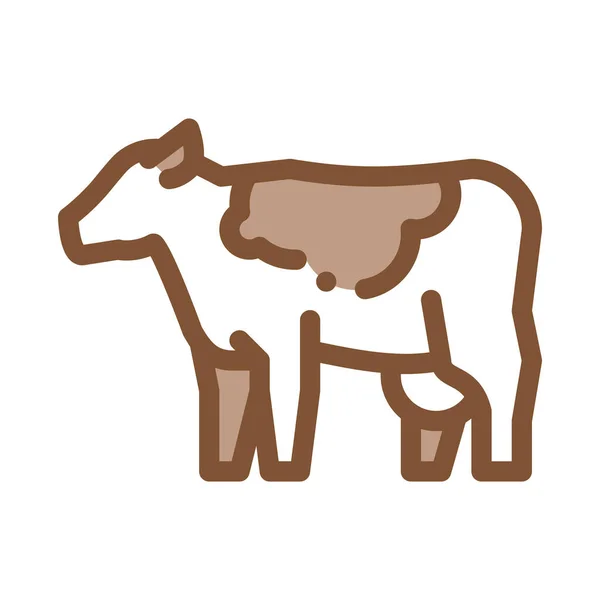 Milch cow icon vector schema illustrazione — Vettoriale Stock