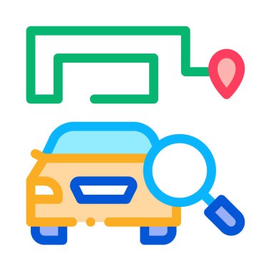 Makine simgesi vektör taslağı çizimi üzerine teknik çalışma