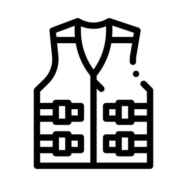 can yeleği simgesi vektör çizimi çizimi