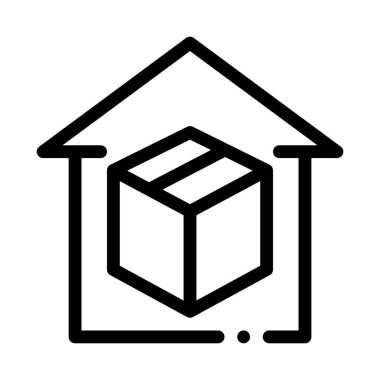 Paket simgesi vektör çizimi gönderiliyor