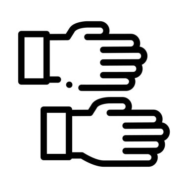 iş eldivenleri ikon vektör çizelgesi çizimi