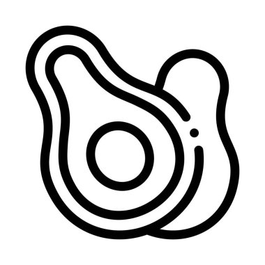 avokado simgesi vektör çizelgesini kes