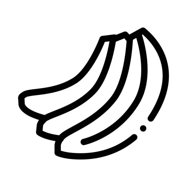 Racimo de plátanos icono vector esquema ilustración — Vector de stock