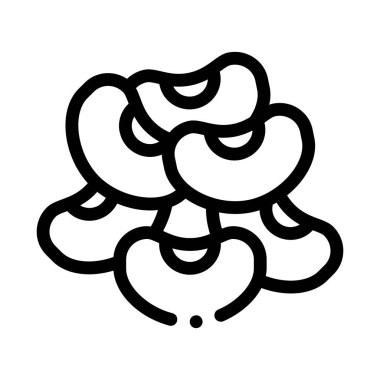 fasulye taneleri simgesi vektör çizimi