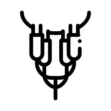 çiftlik sağma makinesi simgesi vektör çizimi çizimi