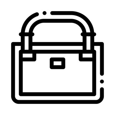 moda kadın çanta ikon vektör ana hatları illüstrasyon