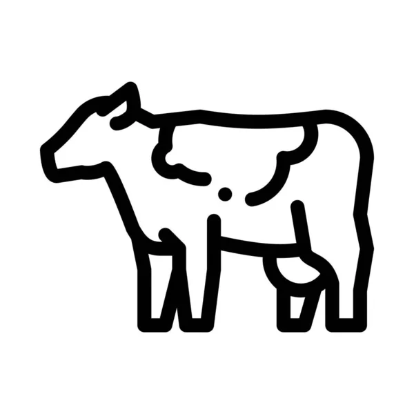 Milch cow icon vector schema illustrazione — Vettoriale Stock