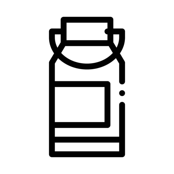 Latte può icona vettoriale contorno illustrazione — Vettoriale Stock