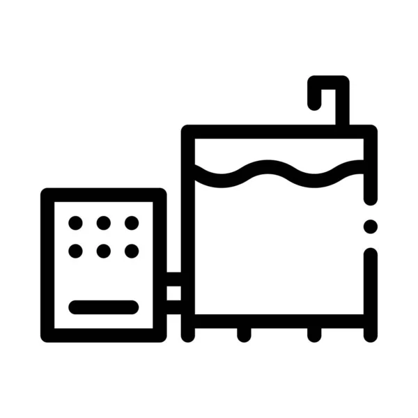 Illustration vectorielle de contour d'icône de plénitude de lait — Image vectorielle