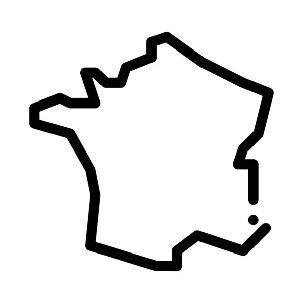 Frankrijk op kaart icoon vector overzicht illustratie — Stockvector