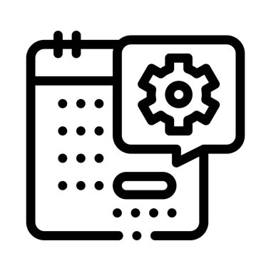 Takvim simgesi vektör özeti çizimi üzerindeki teknik gün