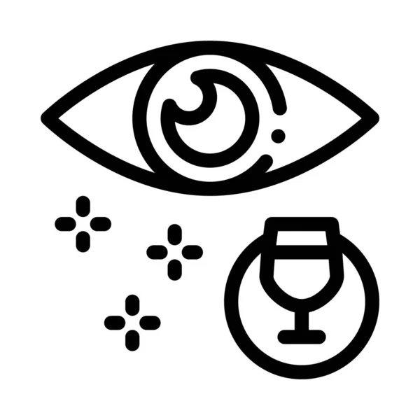 External assessment of wine icon vector outline illustration — Stock Vector