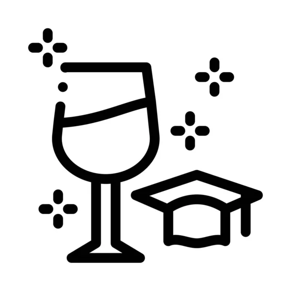 Vino experto catador icono vector esquema ilustración — Vector de stock