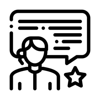 Teşekkürler konuşma ikonu vektör özeti çizimi