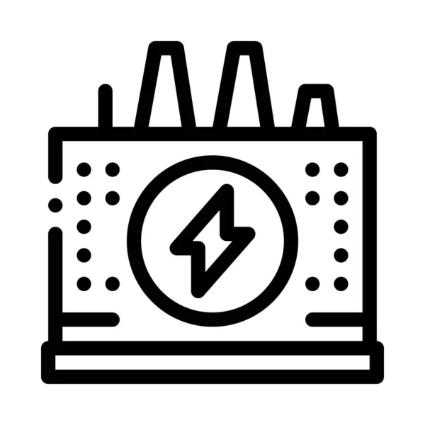 Power station icon vector outline illustration — Stock Vector