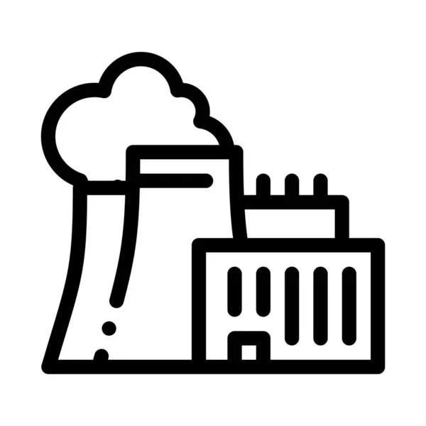 Kernkraftwerk Ikone Vektor Skizze Illustration — Stockvektor
