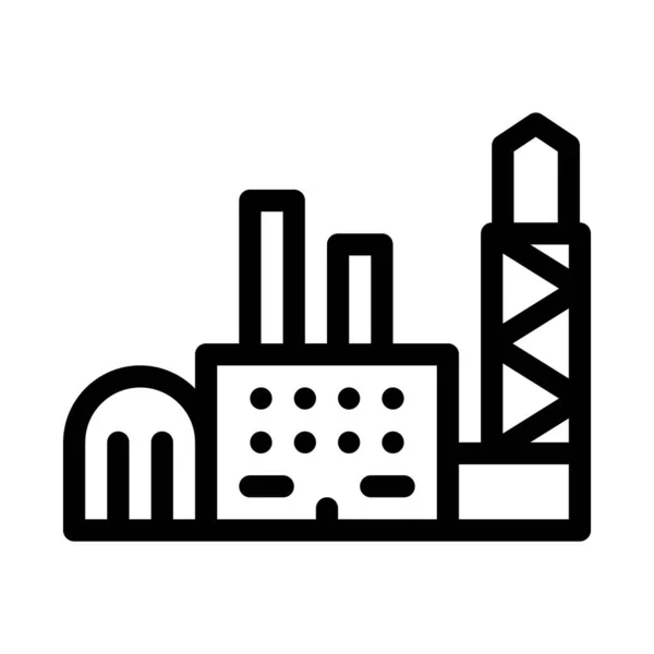 Illustration vectorielle de contour d'icône de centrale électrique — Image vectorielle