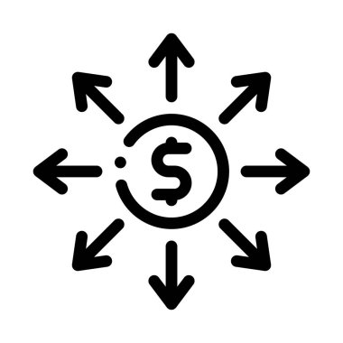 para yaygınlığı her yerde ikon vektör ana hatları illüstrasyonu