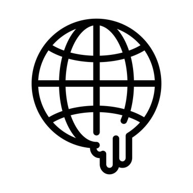 küresel ısınma ikonu vektör özeti çizimi