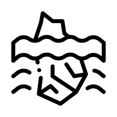 iceberg çökme simgesi vektör çizimi çizimi