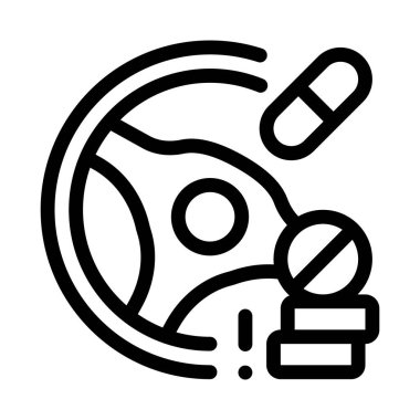 doping sürücü simgesi vektör çizimi çizimi