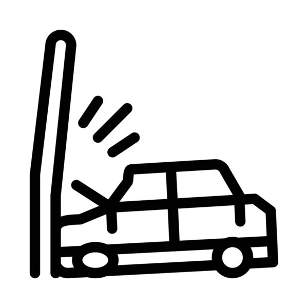 Mergulho carro no vetor ícone pólo esboço ilustração — Vetor de Stock