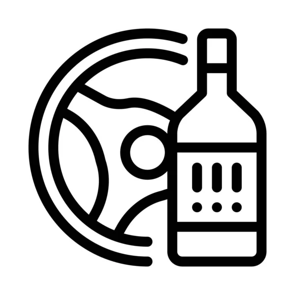 Drunk driving icon vector outline illustration — Stock Illustration Drunk driving icon vector outline illustration Royalty Free Stock Illustrations
