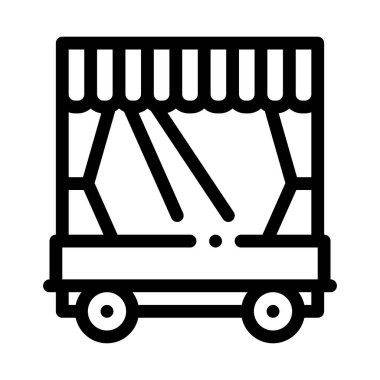 Mobil Kukla Tiyatrosu ikon vektör çizimi çizimi