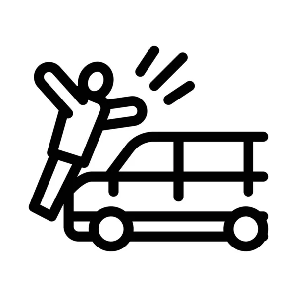 Pedestrian hit by car icon vector outline illustration — Stock Illustration Pedestrian hit by car icon vector outline illustration Royalty Free Stock Vectors