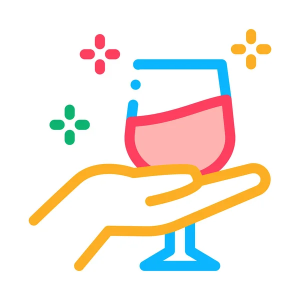 Ícone de teste de vinho ilustração esboço do vetor — Vetor de Stock