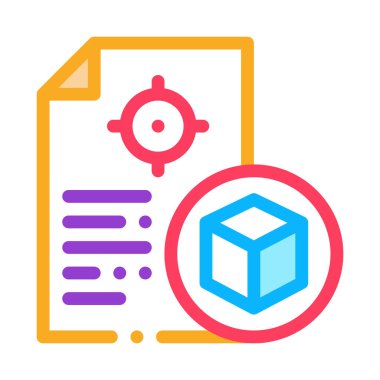 parsel dağıtım belgesi simgesi vektör çizimi çizimi