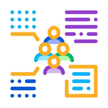 Grup simgesi vektör taslağındaki kişinin işlevleri