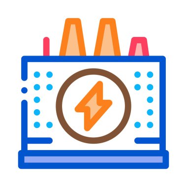 güç istasyonu simgesi vektör çizimi çizimi