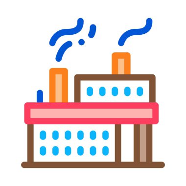 Çalışan güç istasyonu simgesi vektör çizimi çizimi