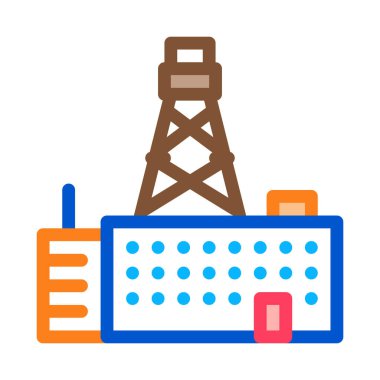 telefon bağlantı istasyonu ikon vektör çizelgesi çizimi