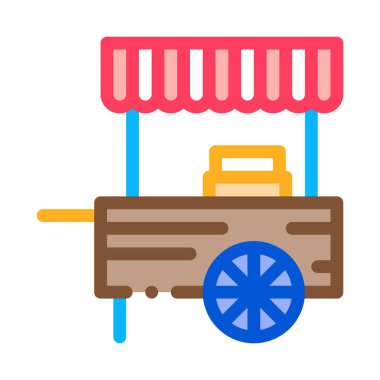 mobil yiyecek durdurma simgesi vektör çizimi çizimi