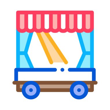 Mobil Kukla Tiyatrosu ikon vektör çizimi çizimi