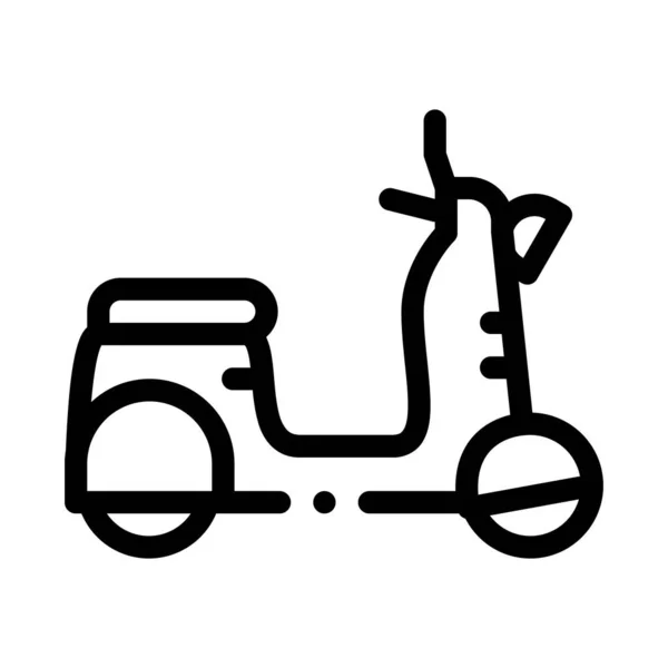 Illustration vectorielle de contour d'icône de moto mobile — Image vectorielle