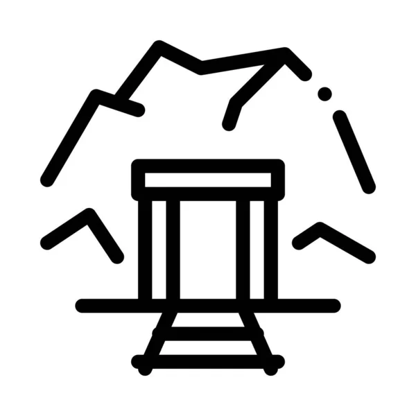 Mina icono de entrada vector esquema ilustración — Vector de stock