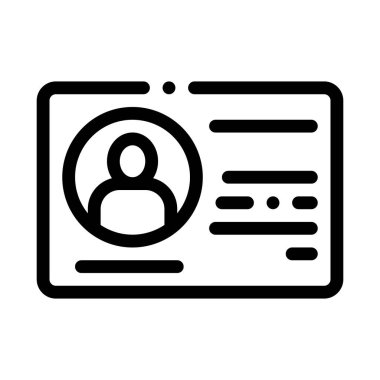 sürücü ehliyeti simgesi vektör çizimi çizimi