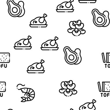 Protein Gıda Beslemesi Kusursuz Desen Vektörü